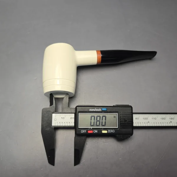 MBSD Meerschaum Deluxe Smooth "Whittler" Poker with Briar-Mortise (New) - Image 9