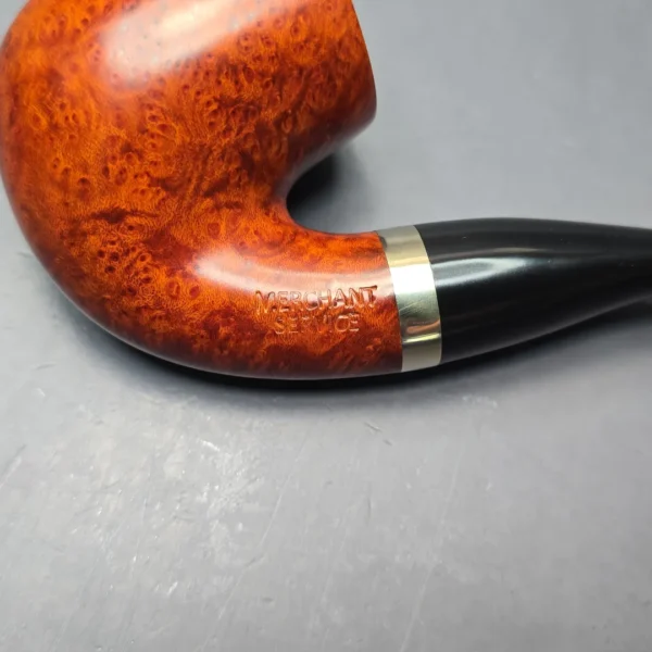 Merchant Service Smooth Full Bent Oom Paul Estate Briar Pipe, Unsmoked - Image 10
