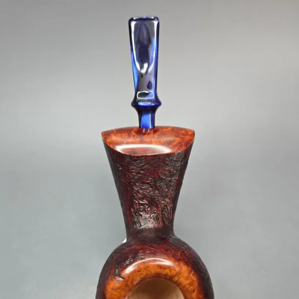 Buckeye Hand Made Contrast Sandblasted Wasp Briar Pipe, New - Image 7