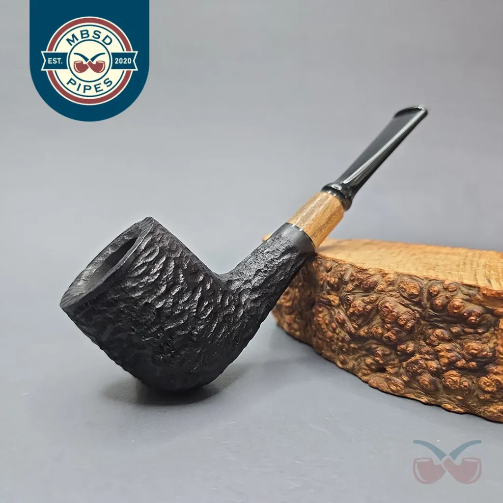 MBSD Briars by Piero Vitale Black Rusticated Billiard with Olivewood (New)