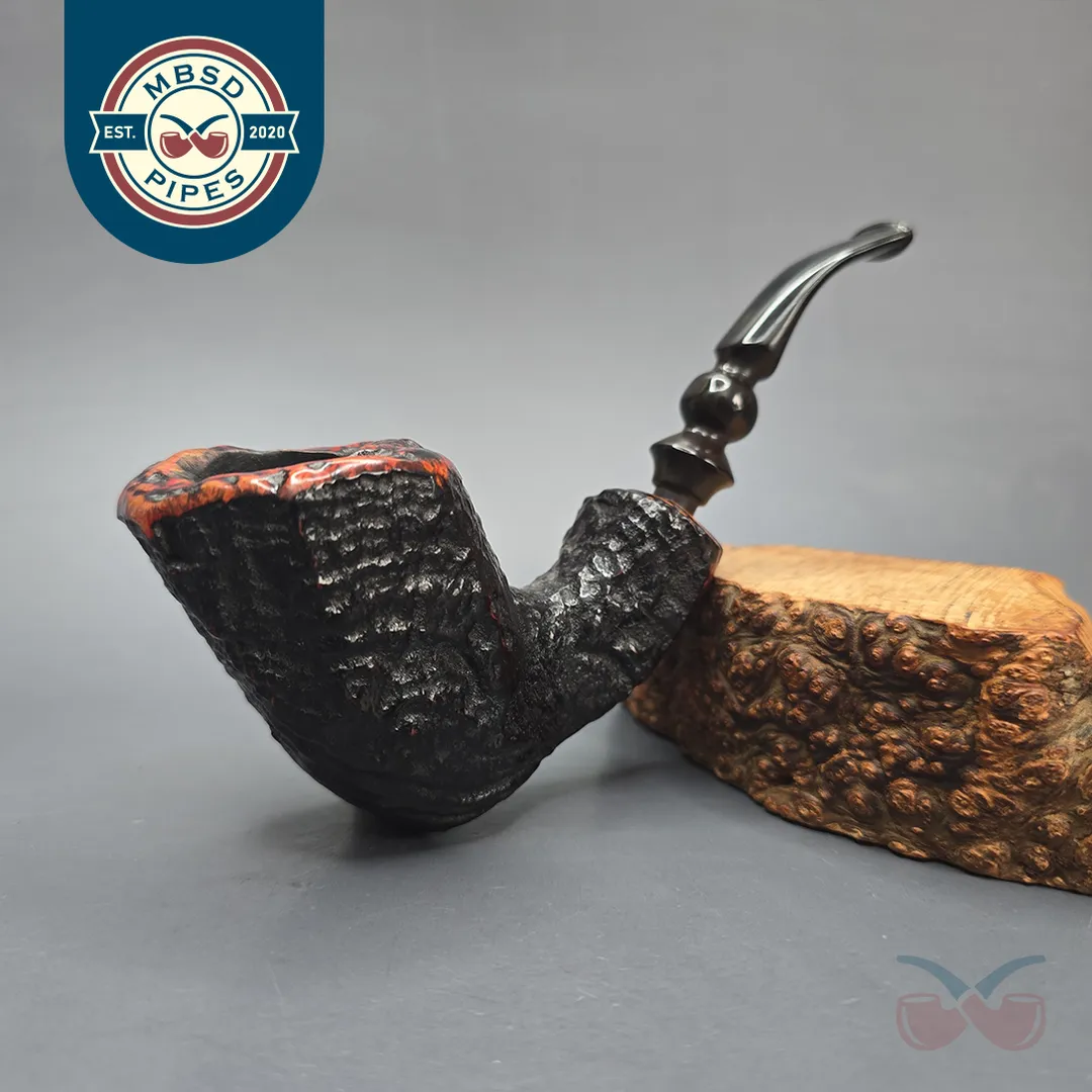 Nording 5 Partially Sandblasted Freehand Estate Briar Pipe, Danish Estates