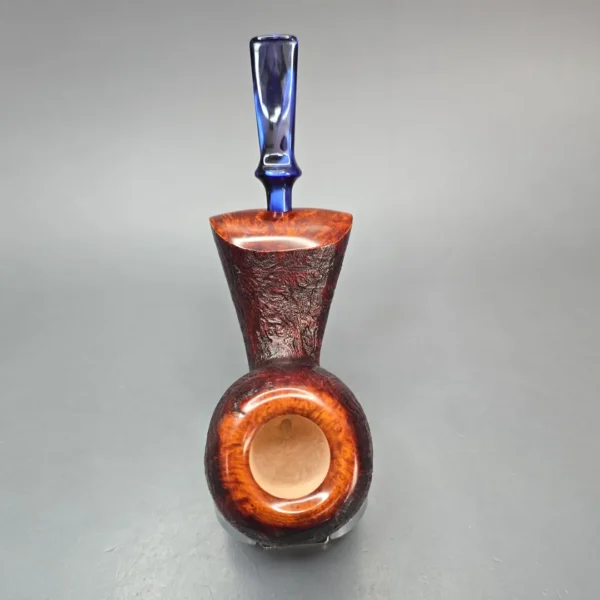 Buckeye Hand Made Contrast Sandblasted Wasp Briar Pipe, New - Image 9