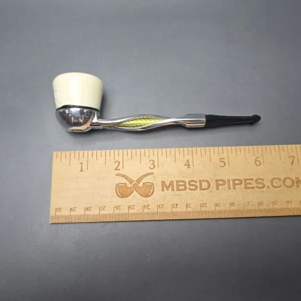 Falcon Shillelagh Green w/ MBSD Meerschaum Dublin Meerschaum Bowl Pipe, New - Image 11