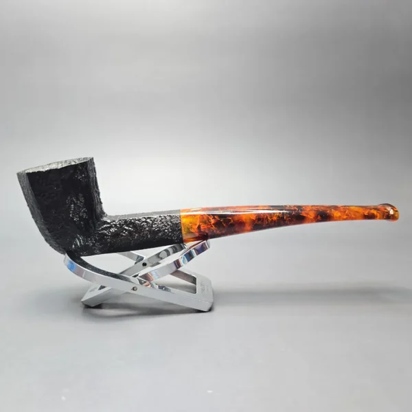 Savinelli Ottagono Long II Sandblasted Panel Dublin Briar Pipe, New, 6mm - Image 4