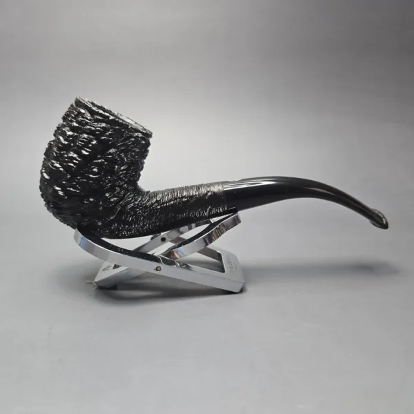 Savinelli 150th Anniversary Capri Root Briar 606 KS Rusticated Bent Billiard Briar Pipe, New - Image 3