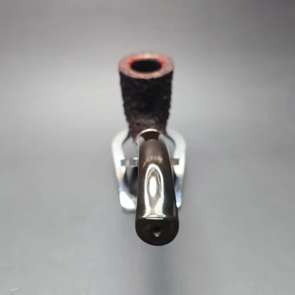 Peterson (1993) Sherlock Holmes Rathbone Rusticated Bent Billiard with Silver (Estate) - Image 5