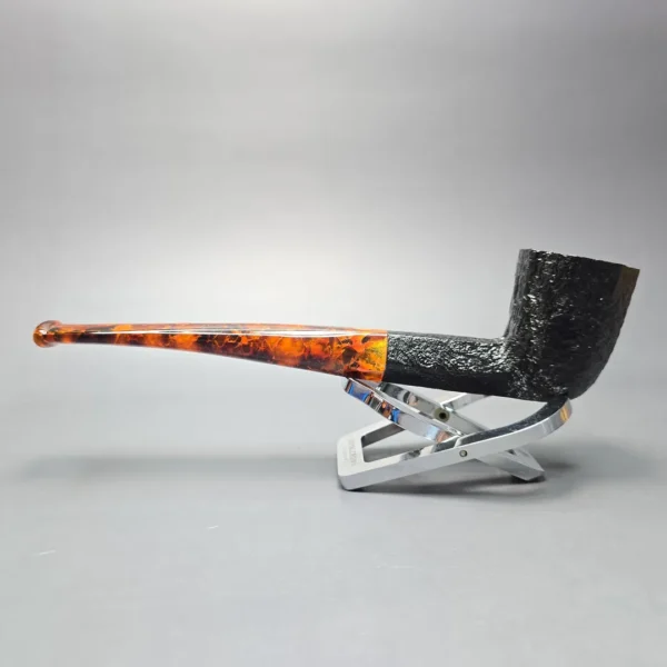 Savinelli Ottagono Long II Sandblasted Panel Dublin Briar Pipe, New, 6mm - Image 3