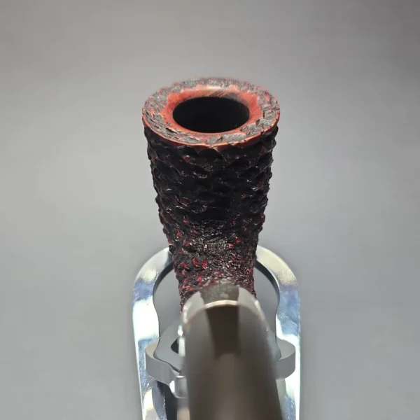 Peterson (1993) Sherlock Holmes Rathbone Rusticated Bent Billiard with Silver (Estate) - Image 6