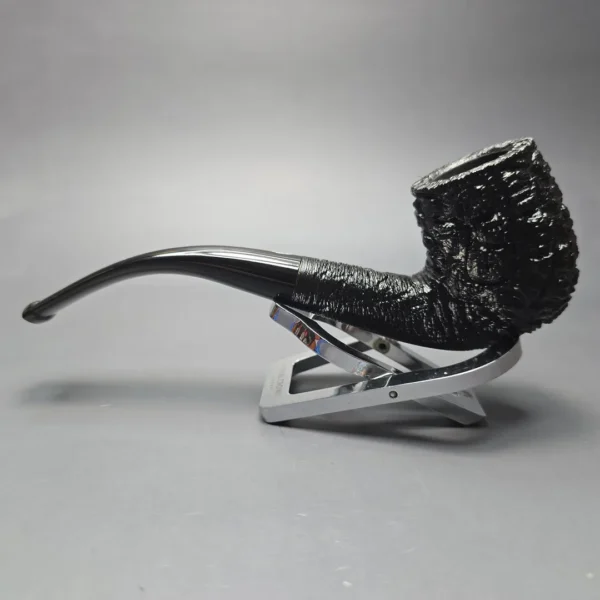 Savinelli 150th Anniversary Capri Root Briar 606 KS Rusticated Bent Billiard Briar Pipe, New - Image 5