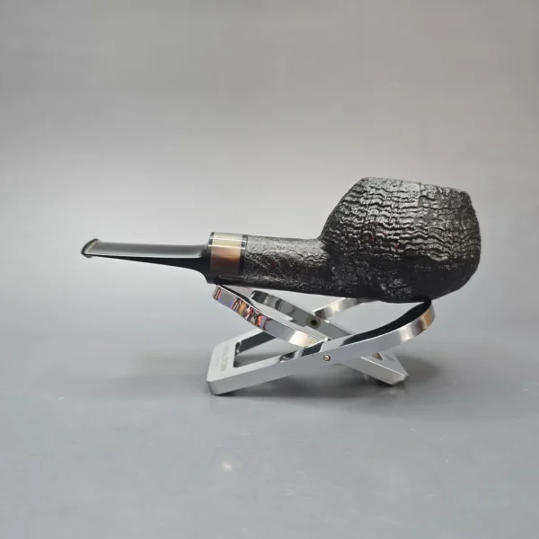 Abe Herbaugh 2026 Sandblasted Tomato w/ Horn Estate Briar Pipe, American Estates - Image 4