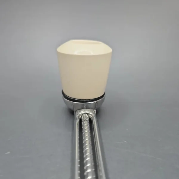Falcon Chrome Dental w/ MBSD Meerschaum Rhodesian Block Meerschaum Bowl Pipe, New - Image 6