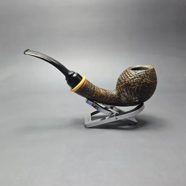 MBSD Briars Modern Masters 2 (K) Sandblasted Blowfish w/ Boxwood Handmade Briar Pipe, New - Image 4