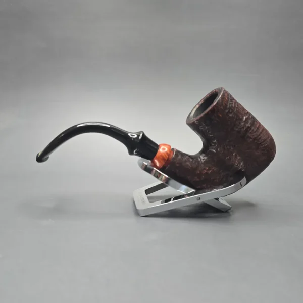 Brebbia Oom Paul Sabbiata Sandblasted Estate Briar Pipe, Unsmoked - Image 4