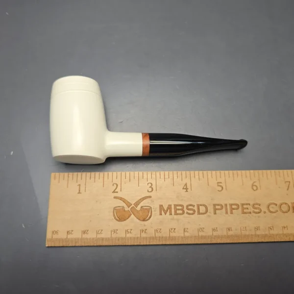MBSD Meerschaum Deluxe Smooth "Whittler" Poker with Briar-Mortise (New) - Image 11