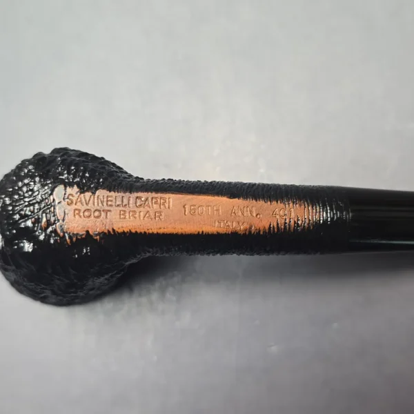 Savinelli 150th Anniversary Capri Root Briar 401 Rusticated Dublin Briar Pipe, New - Image 11
