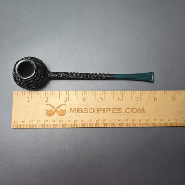 Walt Cannoy Cardinal House Munn Rusticated Pencil Shank Prince Handmade Briar Pipe, New - Image 12