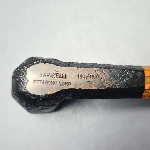 Savinelli Ottagono Long II Sandblasted Panel Dublin Briar Pipe, New, 6mm - Image 11