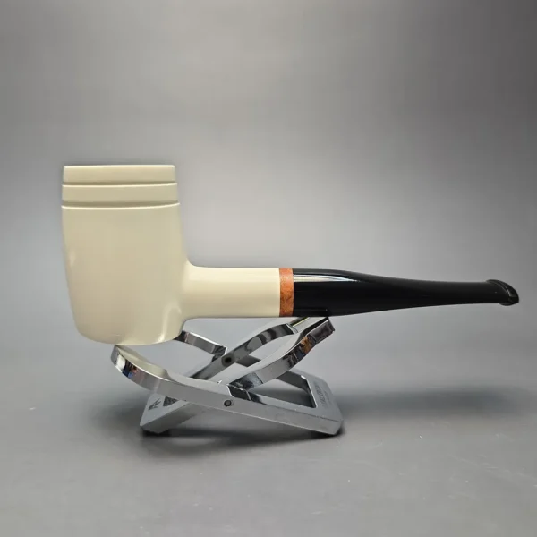 MBSD Meerschaum Deluxe Smooth "Whittler" Poker with Briar-Mortise (New) - Image 3