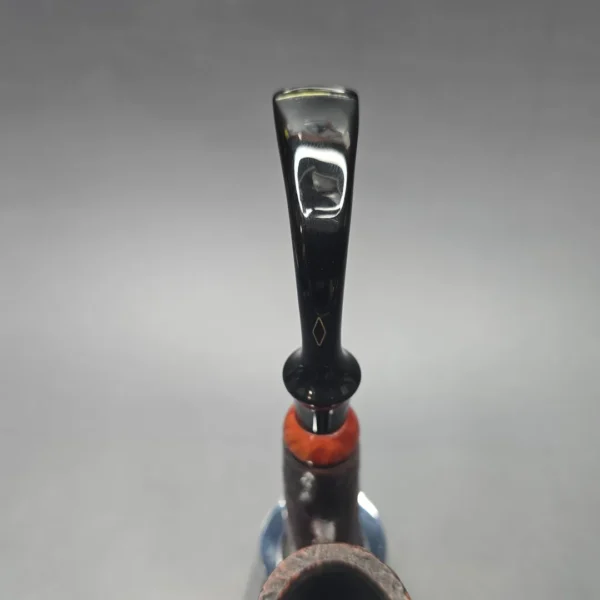 Brebbia Oom Paul Sabbiata Sandblasted Estate Briar Pipe, Unsmoked - Image 8