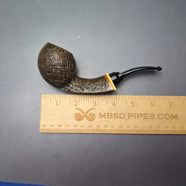 MBSD Briars Modern Masters 2 (K) Sandblasted Blowfish w/ Boxwood Handmade Briar Pipe, New - Image 12