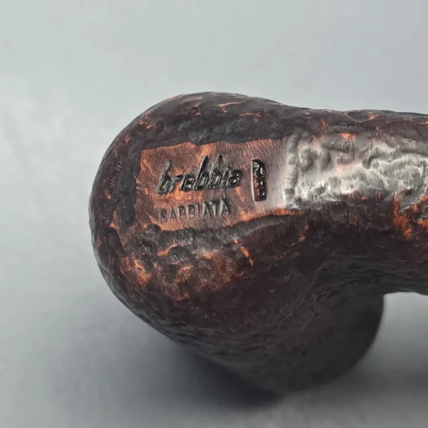 Brebbia Oom Paul Sabbiata Sandblasted Estate Briar Pipe, Unsmoked - Image 11