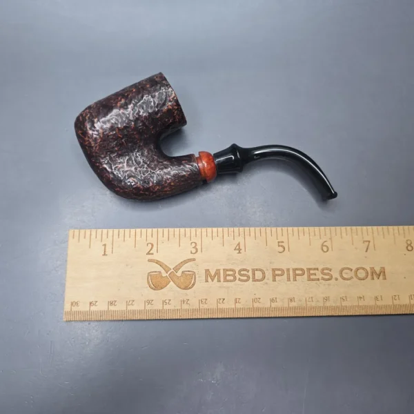 Brebbia Oom Paul Sabbiata Sandblasted Estate Briar Pipe, Unsmoked - Image 12