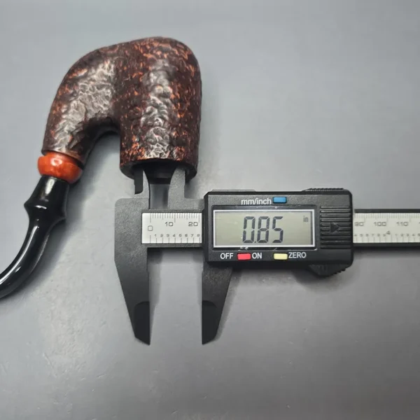 Brebbia Oom Paul Sabbiata Sandblasted Estate Briar Pipe, Unsmoked - Image 13