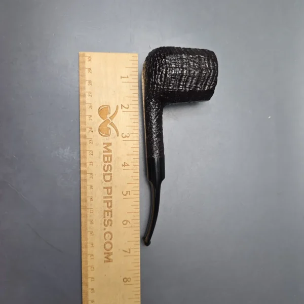 Ben Wade (Peter Wilson) XL Sandblasted Panel Billiard Estate Briar Pipe, Unsmoked - Image 12