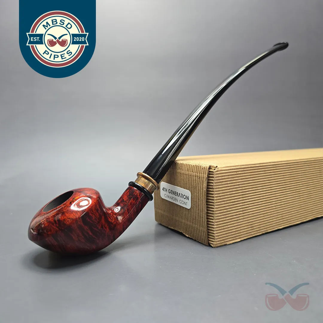 4th Generation (by Chacom) Smooth Churchwarden with Brass (Unsmoked Estate)
