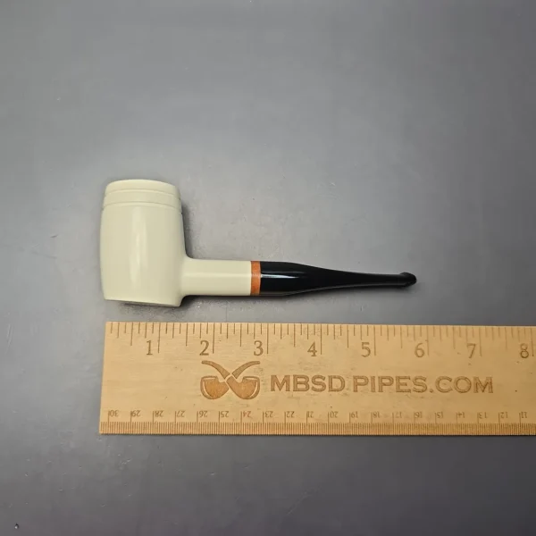 MBSD Meerschaum Deluxe Smooth "Whittler" Poker with Briar-Mortise (New) - Image 11