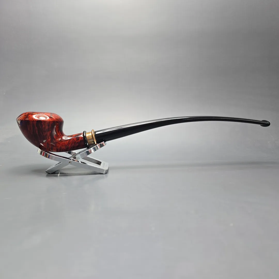 4th Generation (by Chacom) Smooth Churchwarden with Brass (Unsmoked Estate) - Image 2