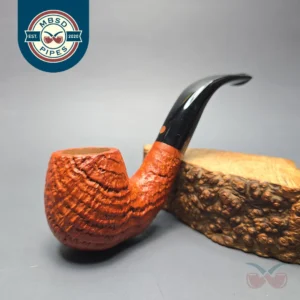 Calibano (Mastro de Paja) 119 C4 Sandblasted Bent Billiard Estate Briar Pipe, Unsmoked