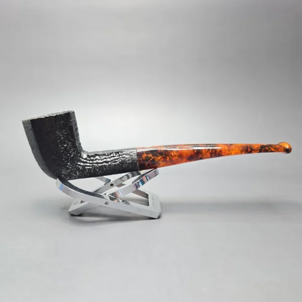 Savinelli Ottagono Long II Sandblasted Panel Dublin Briar Pipe, New, 6mm - Image 3
