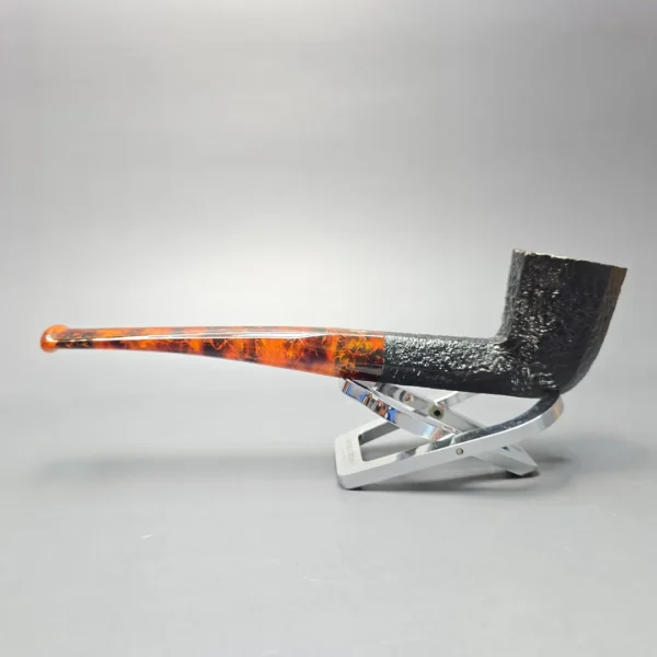 Savinelli Ottagono Long II Sandblasted Panel Dublin Briar Pipe, New, 6mm - Image 4