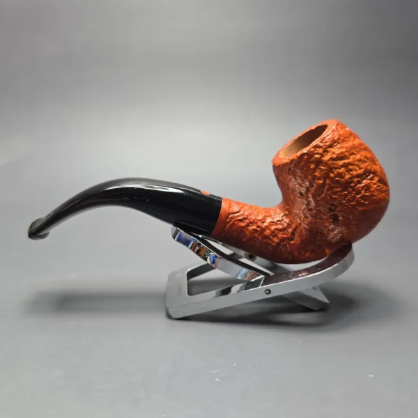 Calibano (Mastro de Paja) 119 C4 Sandblasted Bent Billiard Estate Briar Pipe, Unsmoked - Image 4
