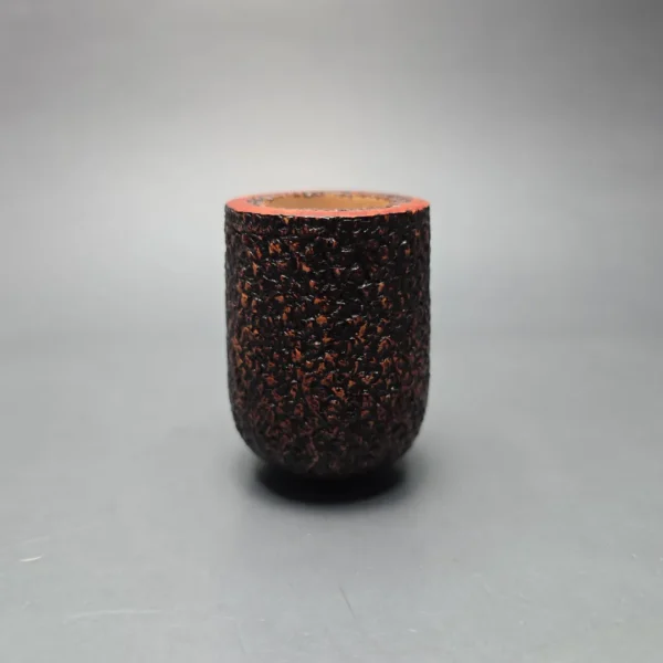 Mastro de Paja Unica Commissioner Rusticated Billiard w/ Silver Estate Briar Pipe, Unsmoked, 9mm - Image 3