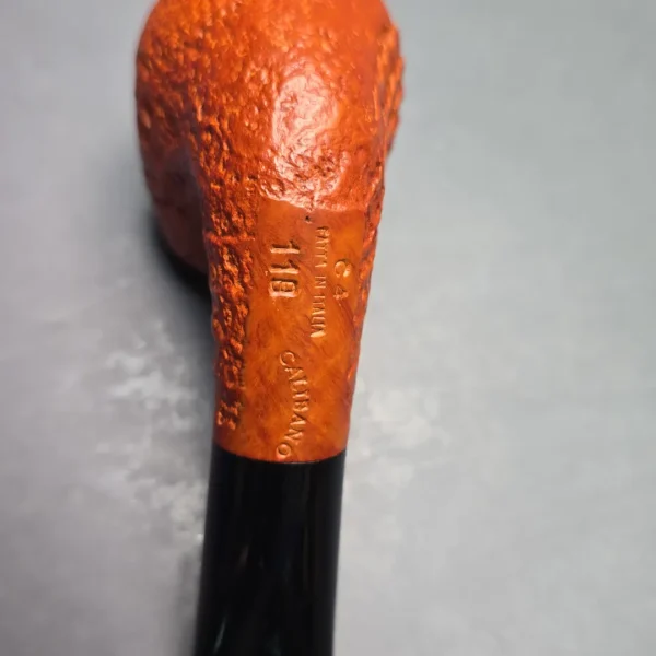 Calibano (Mastro de Paja) 119 C4 Sandblasted Bent Billiard Estate Briar Pipe, Unsmoked - Image 10