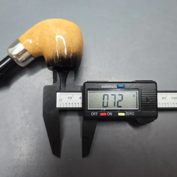 Belt (London Meerschaum) Fumed African Block Meerschaum Bent Billiard with Les Wood Silver (Unsmoked Estate) - Image 14