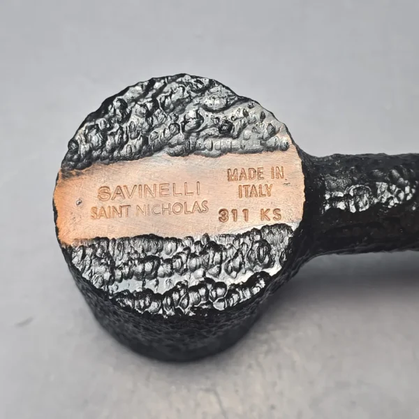 Savinelli 2025 Saint Nicholas 311 KS Rusticated Poker Estate Briar Pipe, Unsmoked, 6mm - Image 11