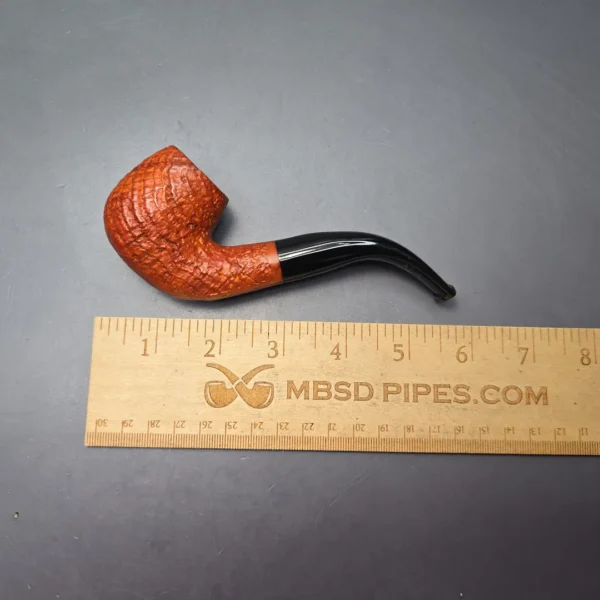 Calibano (Mastro de Paja) 119 C4 Sandblasted Bent Billiard Estate Briar Pipe, Unsmoked - Image 12