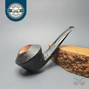 Graziano Tendi Sandblasted Wide Shank Bulldog Handmade Briar Pipe, New