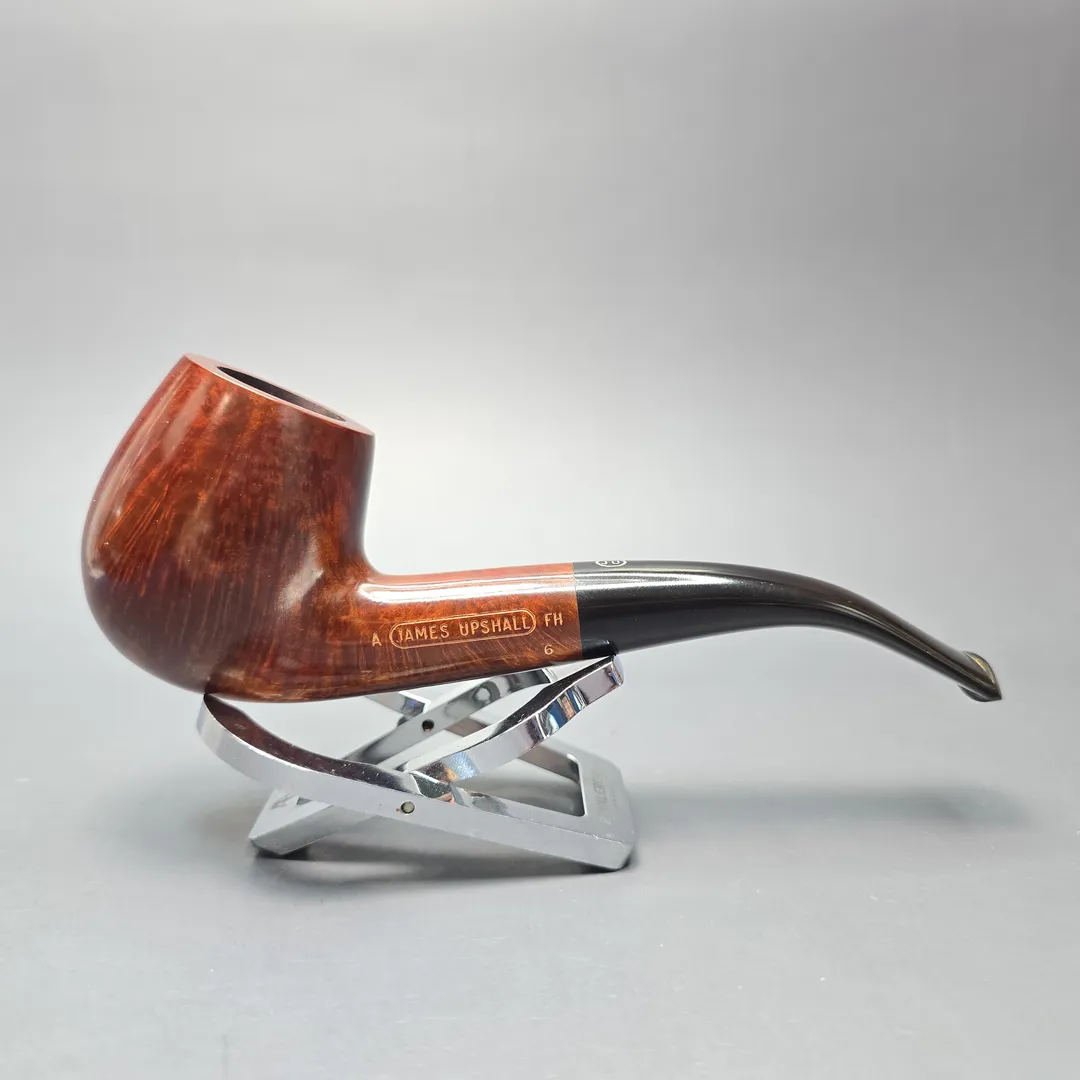 James Upshall A Grade Group 6 Smooth "Large Semi-Bent" Billiard Estate Briar Pipe, Unsmoked - Image 2