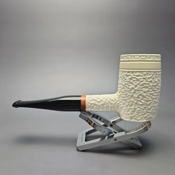 MBSD Meerschaum Deluxe Rusticated "Whittler" Poker with Briar-Mortise (New) - Image 5