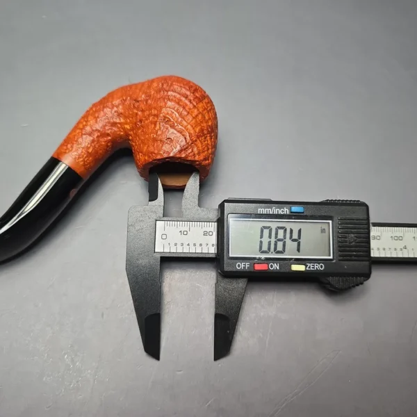 Calibano (Mastro de Paja) 119 C4 Sandblasted Bent Billiard Estate Briar Pipe, Unsmoked - Image 11