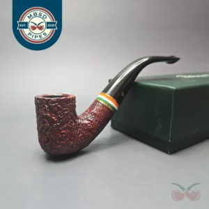 Peterson 2026 St Patrick's Day 338 Sandblasted Bent Billiard Briar Pipe, New