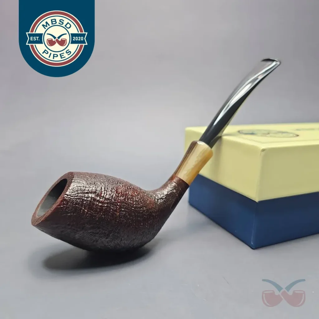 MBSD Briars Modern Masters 3 Sandblasted Tulip w/ Faux Horn Handmade Briar Pipe, New