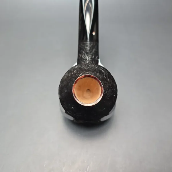 Graziano Tendi Sandblasted Wide Shank Bulldog Handmade Briar Pipe, New - Image 6