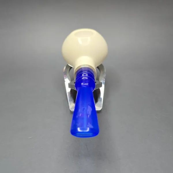 MBSD Meerschaum Silver Smooth Author Reverse Calabash Block Meerschaum Pipe, New - Image 6