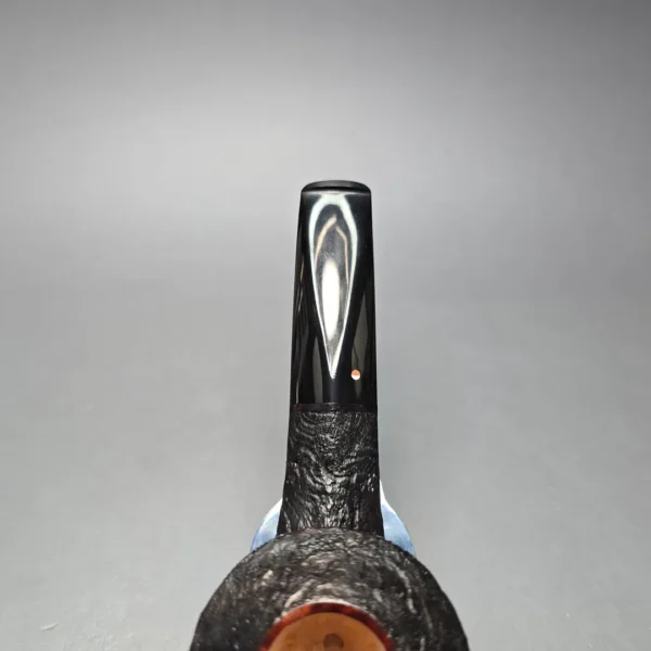 Graziano Tendi Sandblasted Wide Shank Bulldog Handmade Briar Pipe, New - Image 7