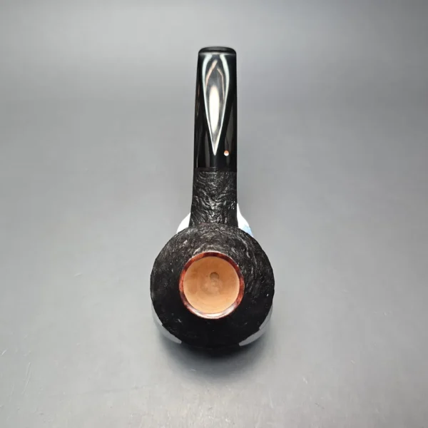 Graziano Tendi Sandblasted Wide Shank Bulldog Handmade Briar Pipe, New - Image 8